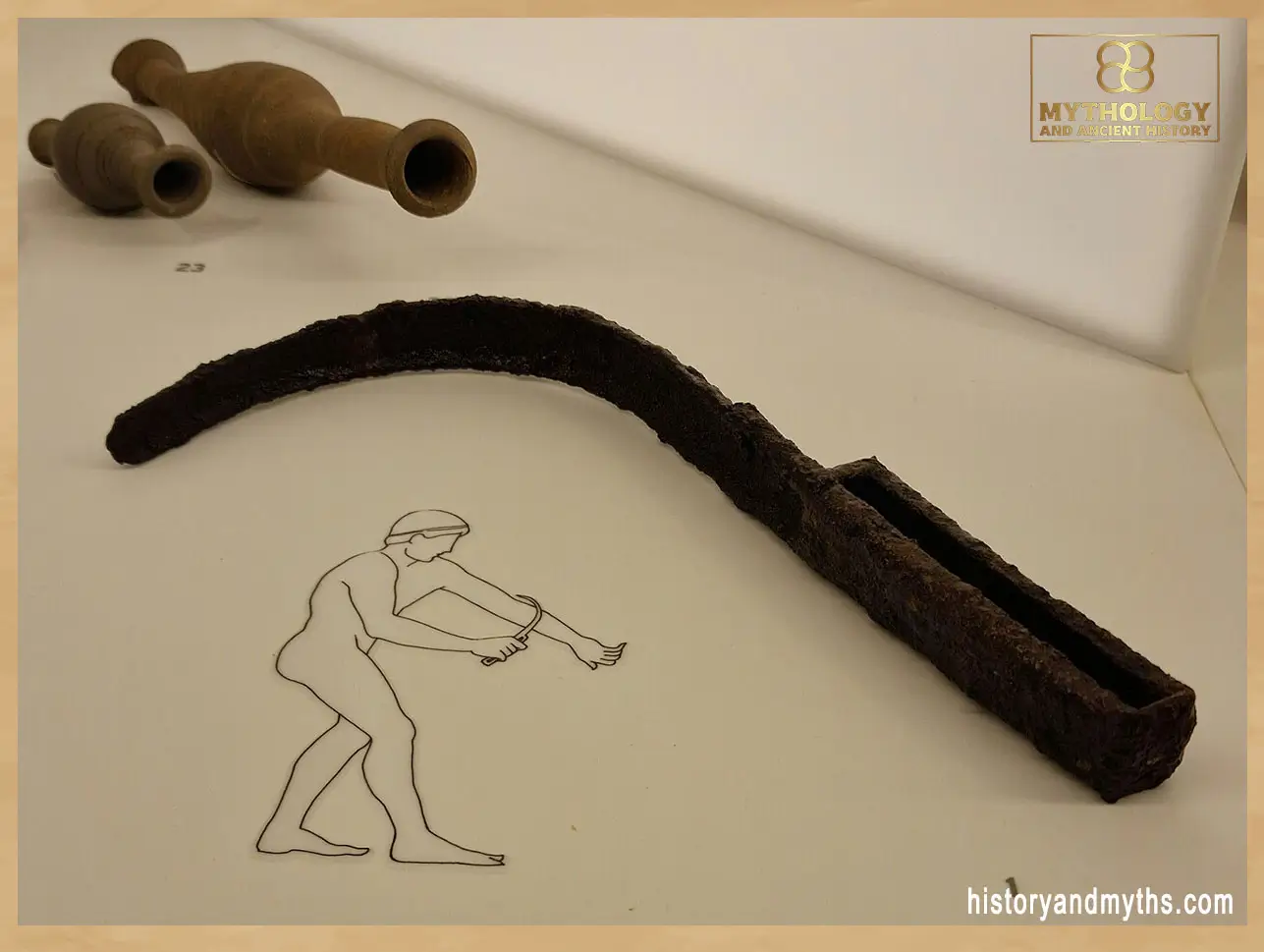 Bronze strigil, Acropolis Museum