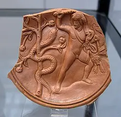 Heracles and Ladon, Roman relief plate, late era