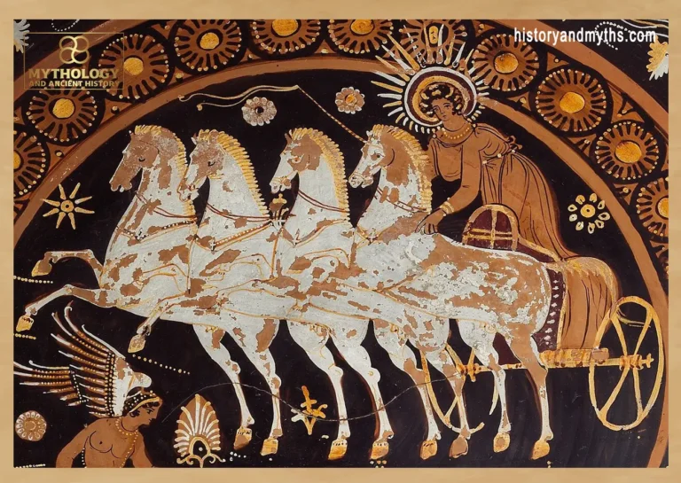 A_terracotta_lekanis_dish_depicting_dawn_eos_on_chariot_with_four_horses_eros_a_woman_and_a_swan_late_4th_century_metropolitan_museum_of_art_cropped_detail_eos