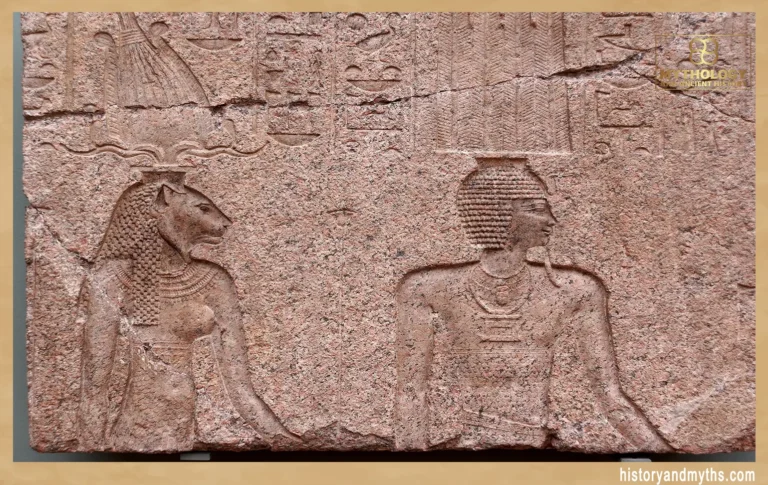 The_Lion_Goddess_Mehit_and_the_God_Onuris-Shu,_Temple_of_Onuris-Shu_at_Sebennyton,_316-310_BC,_Ny_Carlsberg_Glyptotek,_Copenhagen,_20220618_1027_6987