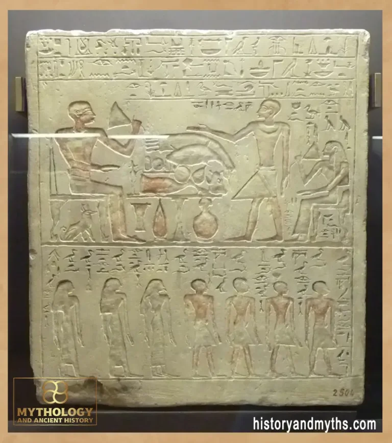 Funerary stele of Intef, superintendent of the prophets, illustrating priestly authority in Middle Kingdom Egypt.