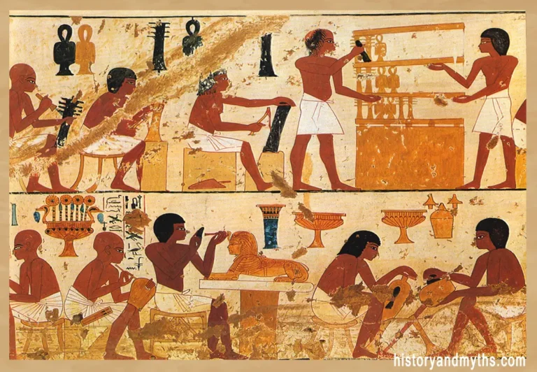 Craftsmen at work, Tomb of Nebamun and Ipuky (TT 181)