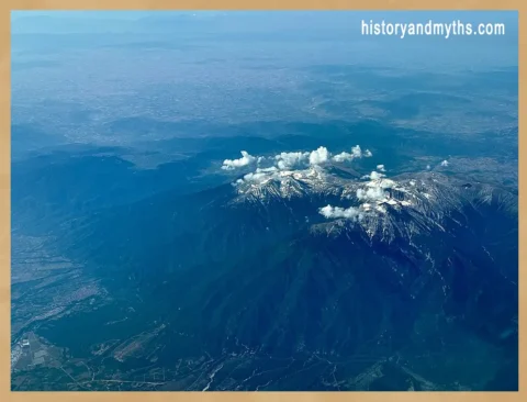 Aerial view of Mount Olympus, Greece