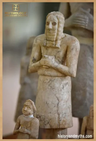 Sumerian worshipper statue from the Square Temple of Abu, Tell Asmar (Eshnunna), Early Dynastic III period, ca. 2600–2400 BCE.