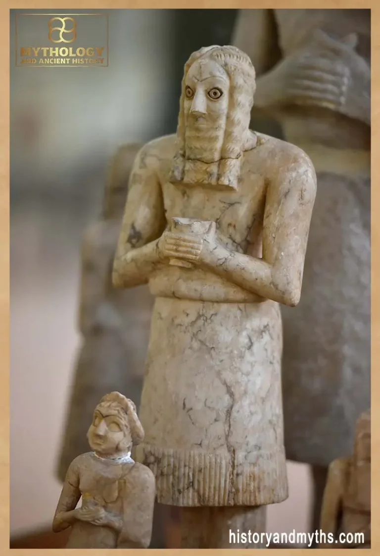 Sumerian worshipper statue from the Square Temple of Abu, Tell Asmar (Eshnunna), Early Dynastic III period, ca. 2600–2400 BCE.