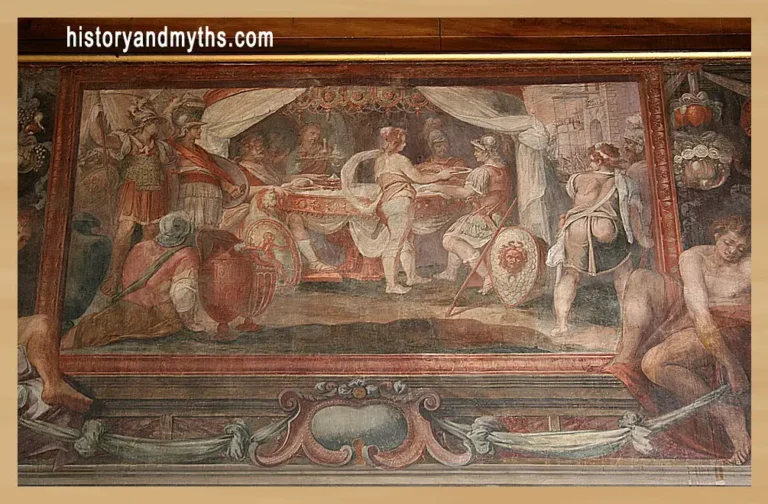 The Banquet of Thyestes, fresco by Orlando Parentini (c. 1559–1565), Museo Gregoriano Etrusco, Vatican Museums