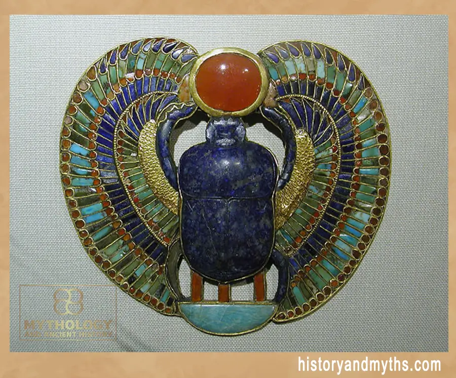 Solar scarab pendant from the Tomb of Tutankhamun