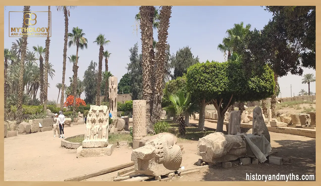 General view of the Memphis Open-Air Museum, reflecting the remains of ancient Egypt’s early administrative capital