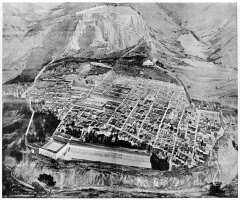 Panorama of Priene, reconstruction based on German excavations (1895–1898) — Wellcome Collection
