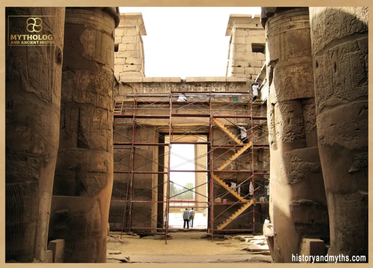 Temple of Khonsu in Karnak (Restoration work)