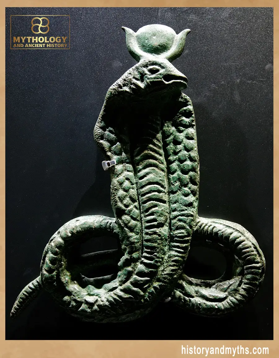 Bronze relief of Isis–Thermouthis