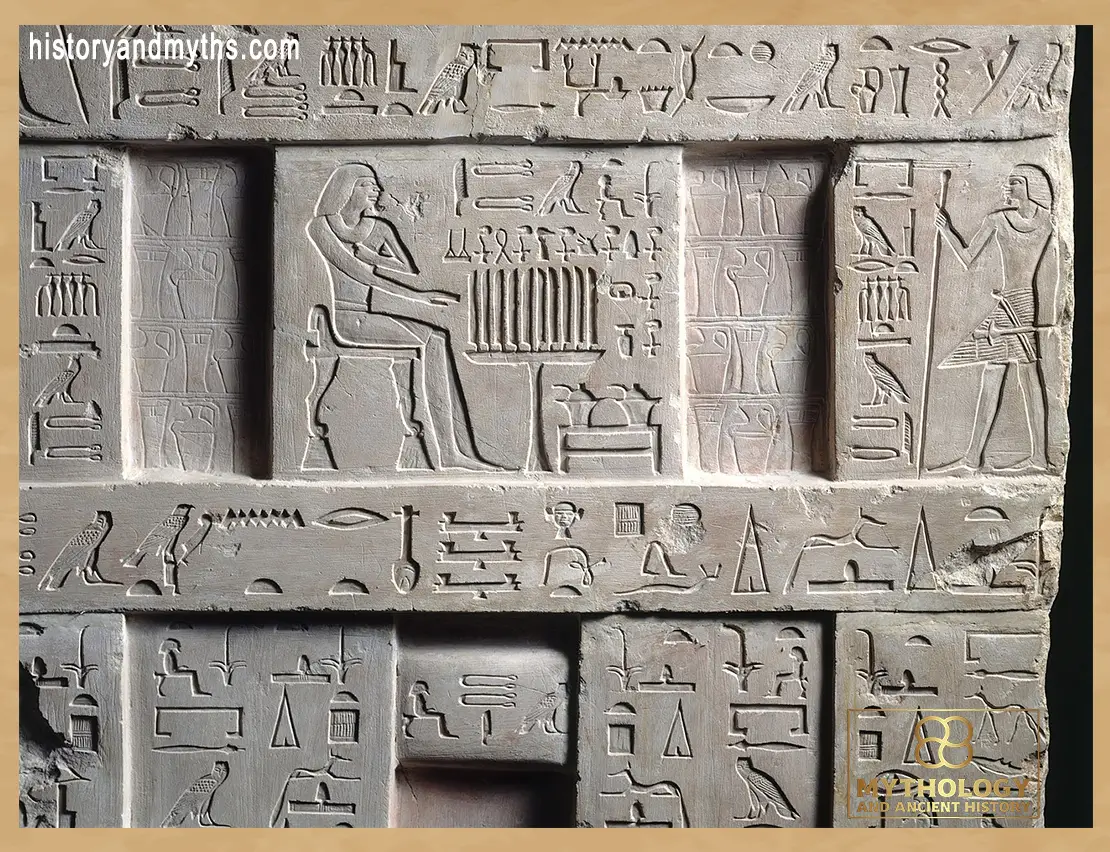 False door from the tomb of Metjetji, Old Kingdom (Dynasty 5–6), Saqqara