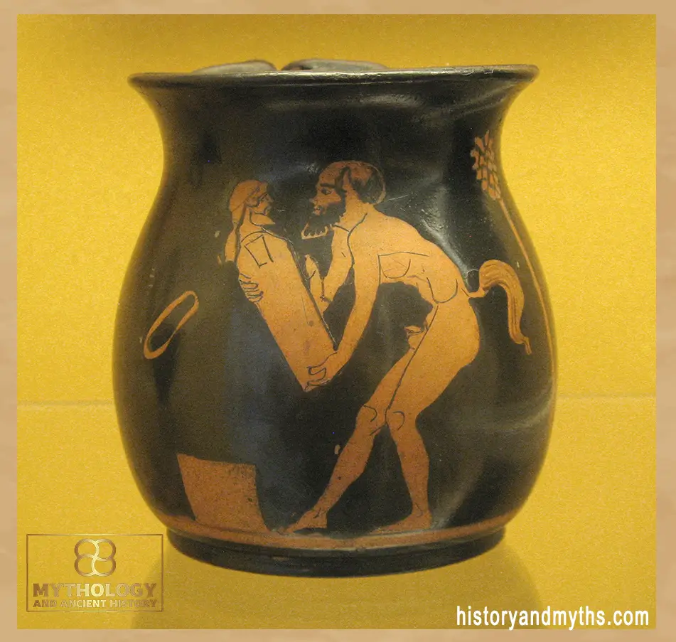 Attic_red-figure_mug_satyr_with_herm_(Copenhagen,_Nat_Mus_598)