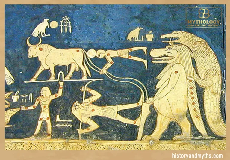 Astronomical ceiling detail featuring the goddess Taweret