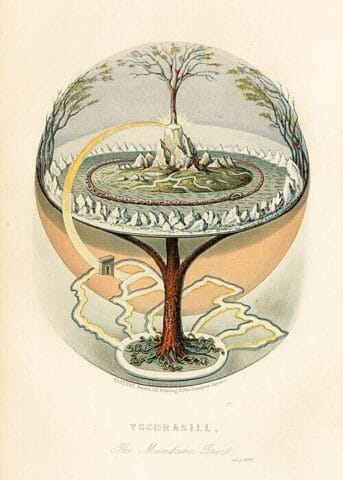 Yggdrasil, The Mundane Tree (1847), by Oluf Olufsen Bagge. Source: Wikimedia Commons. Public Domain.